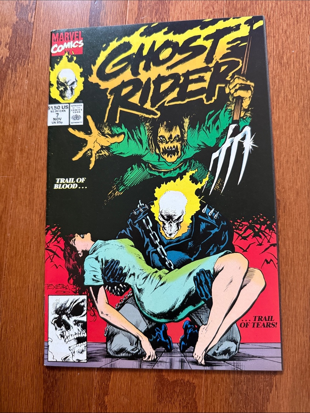 Ghost Rider #7 Marvel Comics 1990 Scarecrow Blackout Obsession